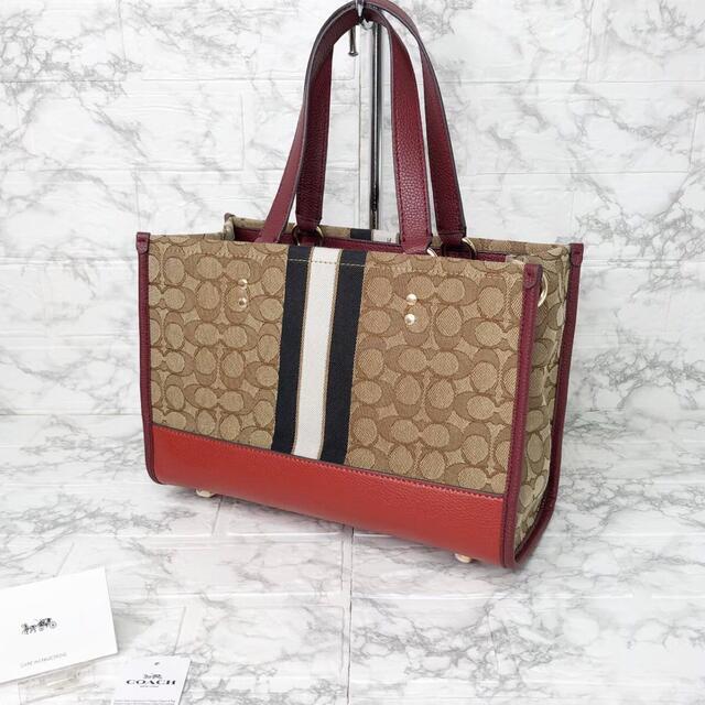 新品】COACH トート ハンドバッグ ショルダーバッグ 丸ロゴ ジャガード