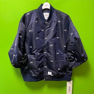 ダブルタップス(W)taps)の貴重 XL 新品未使用 Wtaps Team Jacket 04 navy(ナイロンジャケット)