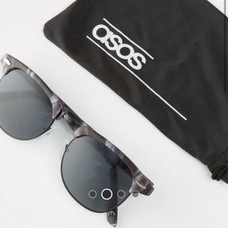 エイソス(asos)の日ASOS マーブル柄 サングラス＆ニット帽(サングラス/メガネ)