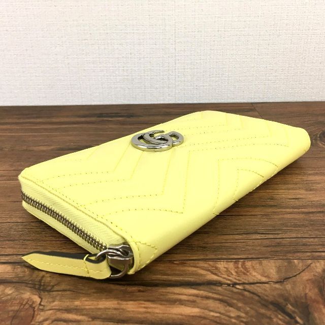 極美品 GUCCI 長財布 443123 イエロー GGマーモント 75 競売 www