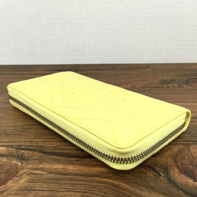 Gucci - 極美品 GUCCI 長財布 443123 イエロー GGマーモント 75の通販