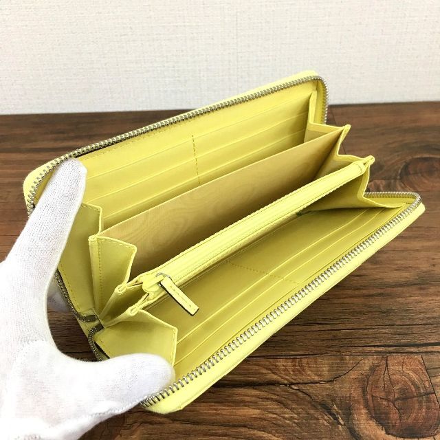 極美品 GUCCI 長財布 443123 イエロー GGマーモント 75-
