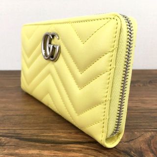 Gucci - 極美品 GUCCI 長財布 443123 イエロー GGマーモント 75の通販