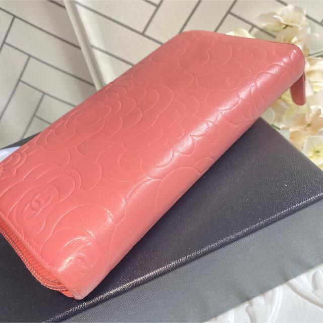 CHANEL♡カメリア ラウンドファスナー 長財布 正規品 ピンク 本物 CHANEL♡カメリア ラウンドファスナー 長財布 正規品 ピンク 本物