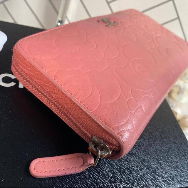CHANEL♡カメリア ラウンドファスナー 長財布 正規品 ピンク 本物 CHANEL♡カメリア ラウンドファスナー 長財布 正規品 ピンク 本物