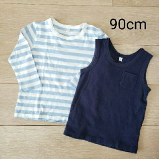 ムジルシリョウヒン(MUJI (無印良品))の無印良品 MUJI Tシャツ 2枚セット 90cm(Tシャツ/カットソー)