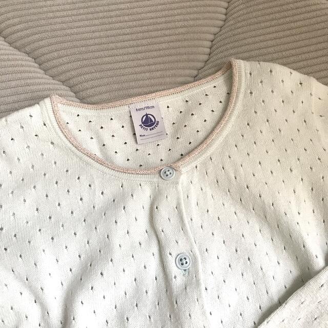 PETIT BATEAU(プチバトー)のPETIT BATEAU 6ans 綿カーディガン キッズ/ベビー/マタニティのキッズ服女の子用(90cm~)(カーディガン)の商品写真