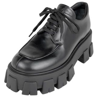 ファッション PRADA レースアップシューズ 革靴 - ドレス/ビジネス