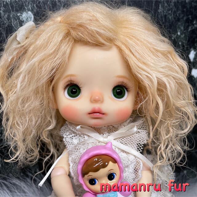 blythe _wm-604アプリコットクリーム⭐️チベットラムウィッグ