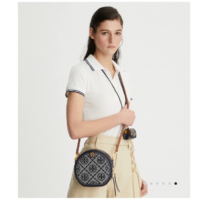 切売販売 TORY BURCH☆人気☆T モノグラム パーフォーレザー ムーン 販売 ムーンバッグ ジャカード Tモノグラム トリーバーチ ショルダーバッグ
