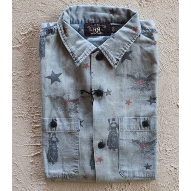 RRL - 新品*RRL*インディゴ スタープリント キャンプ シャツ*S RRL - 新品*RRL*インディゴ スタープリント キャンプ シャツ*S