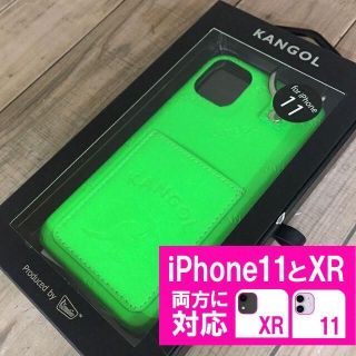 カンゴール(KANGOL)のKANGOL カンゴール iPhone 11/XR 兼用 スマホケース 緑(iPhoneケース)