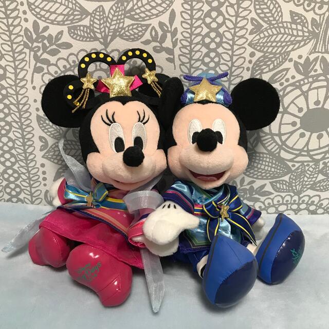 Disney(ディズニー)の七夕ディズニー　ミッキー &ミニー　ペア　ぬいぐるみ エンタメ/ホビーのおもちゃ/ぬいぐるみ(キャラクターグッズ)の商品写真