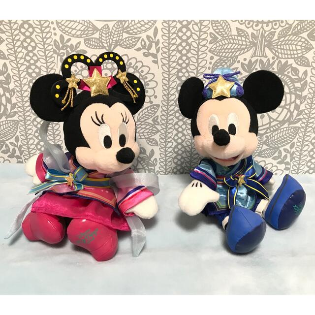 Disney(ディズニー)の七夕ディズニー　ミッキー &ミニー　ペア　ぬいぐるみ エンタメ/ホビーのおもちゃ/ぬいぐるみ(キャラクターグッズ)の商品写真