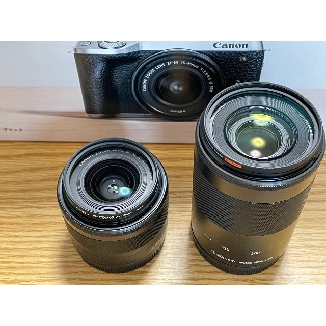 Canon(キヤノン)のEOS M6 Mark II・ダブルズームキット スマホ/家電/カメラのカメラ(ミラーレス一眼)の商品写真