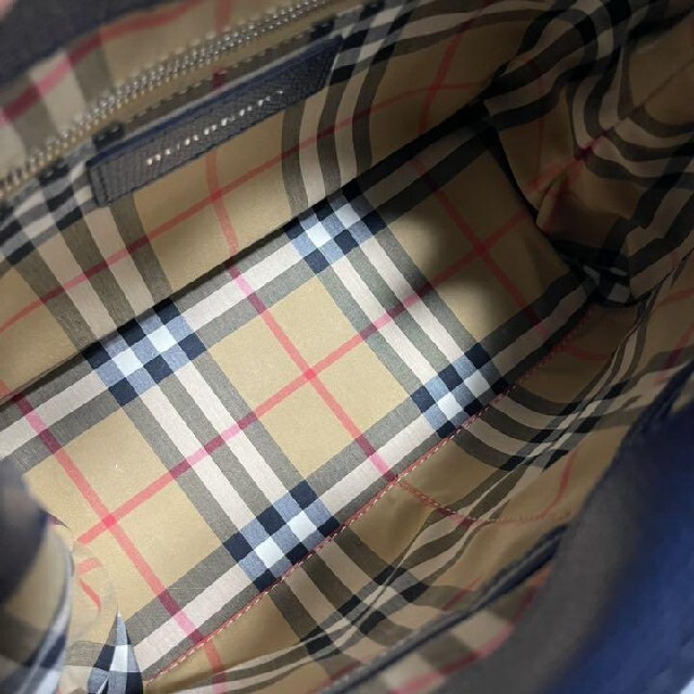 BURBERRY - バーバリー 2way ショルダー ネイビー レザー ノバチェック