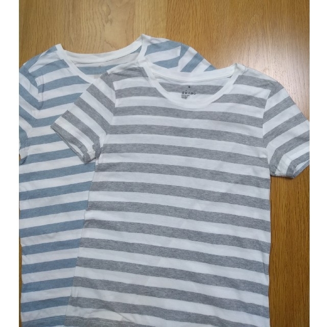 MUJI (無印良品)(ムジルシリョウヒン)の無印良品☆Ｔシャツ☆ボーダー☆2枚セット レディースのトップス(Tシャツ(半袖/袖なし))の商品写真