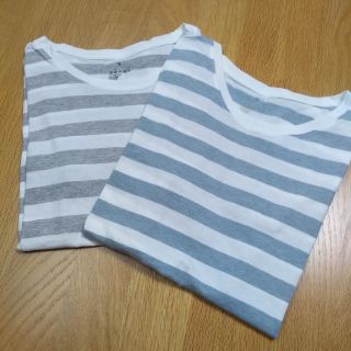 ムジルシリョウヒン(MUJI (無印良品))の無印良品☆Ｔシャツ☆ボーダー☆2枚セット(Tシャツ(半袖/袖なし))