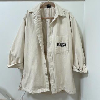 カッパ(Kappa)のGU Kappa コラボ デニムロングシャツ S(Gジャン/デニムジャケット)