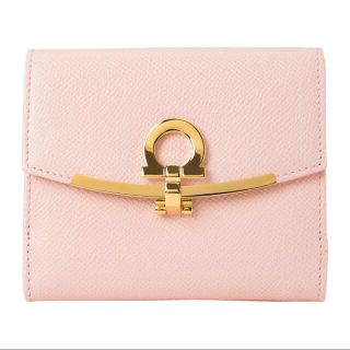 極美品！ Ferragamo フェラガモ 折り財布 正規店購入 ピンク ゴールド(財布)