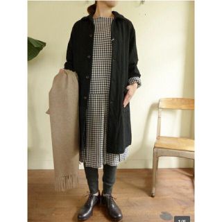 toujours トゥジュー バスクワンピース(ひざ丈ワンピース)