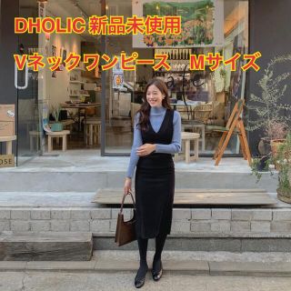 ディーホリック(dholic)のDHOLIC スリムライン深Vネックワンピース・p111522(ロングワンピース/マキシワンピース)