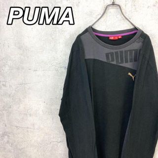 プーマ(PUMA)の希少 90s プーマ ロンT 刺繍ロゴ 美品(Tシャツ/カットソー(七分/長袖))