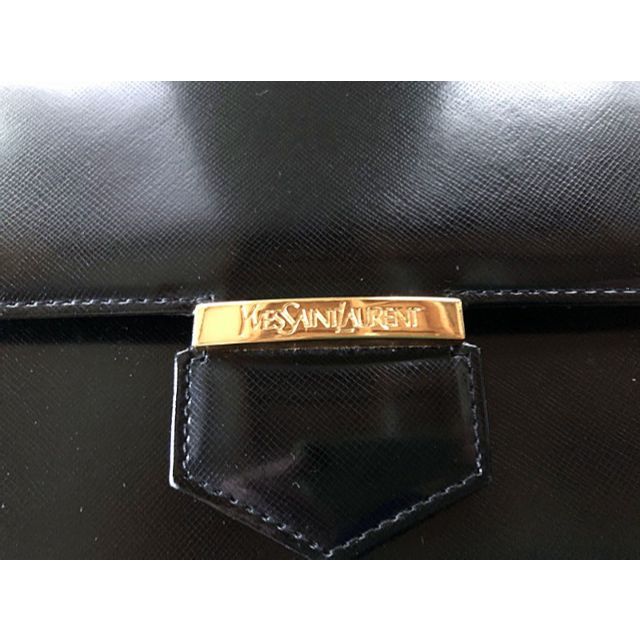 美品vintage★イヴ サンローラン★ハンドバッグ YSL 金ロゴ