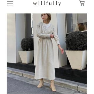 Willfully  2way カシュクールリブワンピース(ロングワンピース/マキシワンピース)