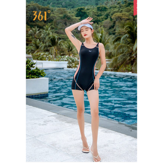 競泳女性水着レディースフィットネスワンピース着痩せ体型カバー 水陸両用温泉 XL(水着)