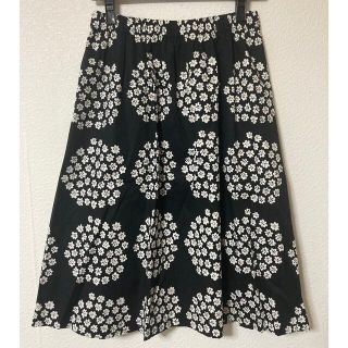 マリメッコ(marimekko)のmarimmeko Lailla Puketti スカート(ブラック)(ひざ丈スカート)