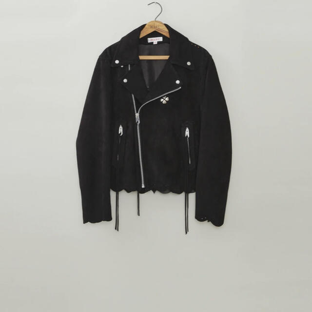 MASU SCALLOP LEATHER JACKET(BLACK)