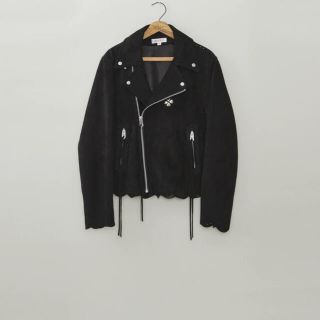 マルタンマルジェラ(Maison Martin Margiela)のMASU SCALLOP LEATHER JACKET(BLACK)(ライダースジャケット)