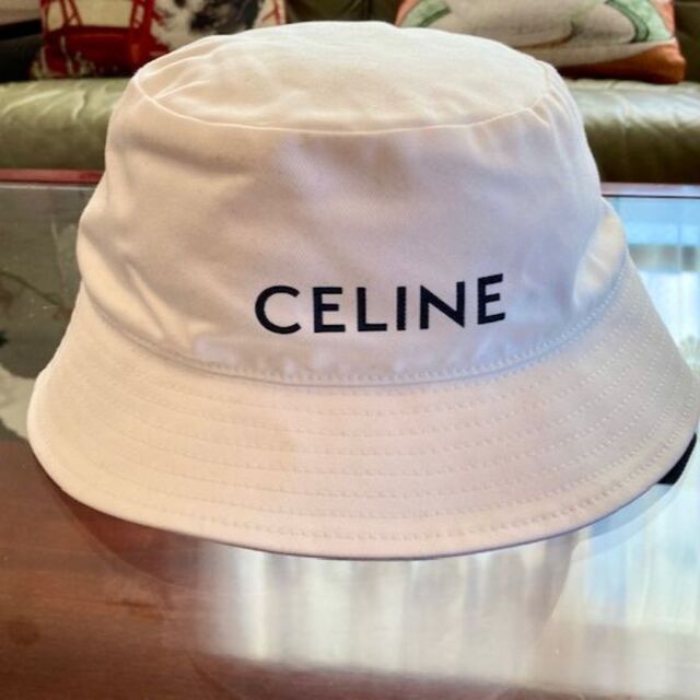 新作続 celine ベースボールキャップ コットン ホワイト Mサイズ