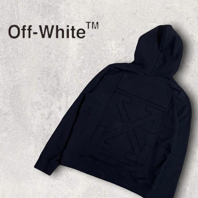 OFF-WHITE(オフホワイト)のoff-white オフホワイト パーカー ロゴ ブラック スウェット メンズのトップス(パーカー)の商品写真