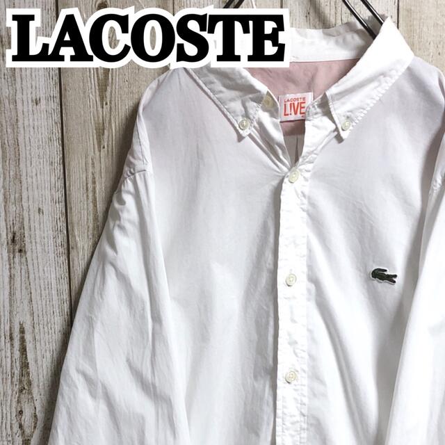 LACOSTE L!VE(ラコステライブ)のラコステライブ ワンポイント ロゴ刺繍 着用感L-XL BDシャツ メンズのトップス(シャツ)の商品写真
