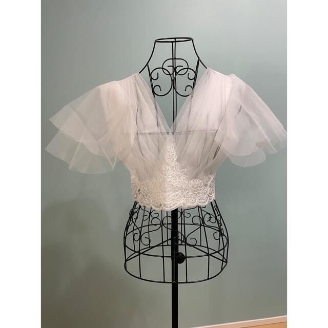 【匿名】ウェディングドレス　ボレロ レディースのフォーマル/ドレス(ウェディングドレス)の商品写真
