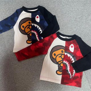 アベイシングエイプ(A BATHING APE)のエイプ マイロ ロンTセット シャーク(Tシャツ/カットソー)