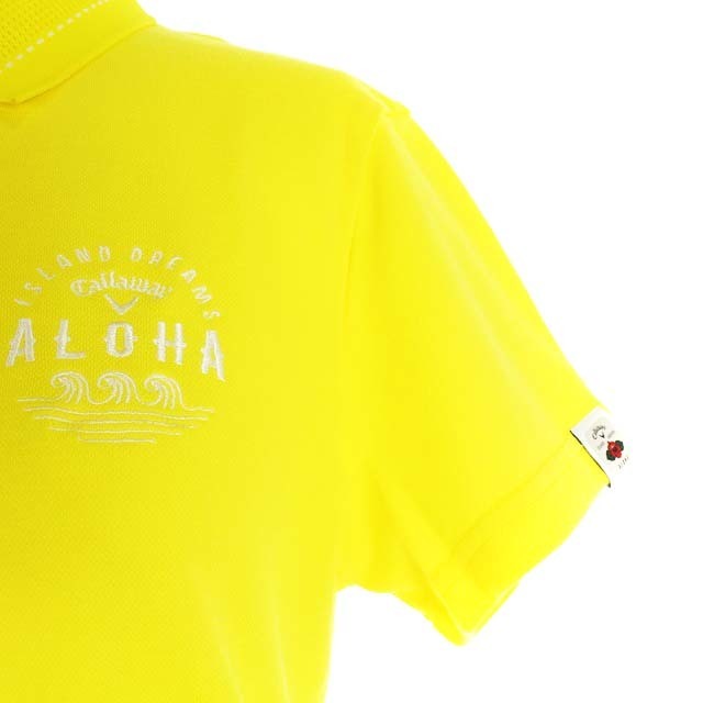 Callaway(キャロウェイ)のキャロウェイ ゴルフウェア ポロシャツ ロゴ 刺繍 半袖 L 黄色 イエロー レディースのトップス(ポロシャツ)の商品写真
