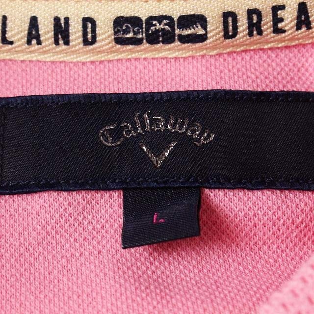 Callaway(キャロウェイ)のキャロウェイ ゴルフウェア ポロシャツ ロゴ 刺繍 半袖 L ピンク レディースのトップス(ポロシャツ)の商品写真