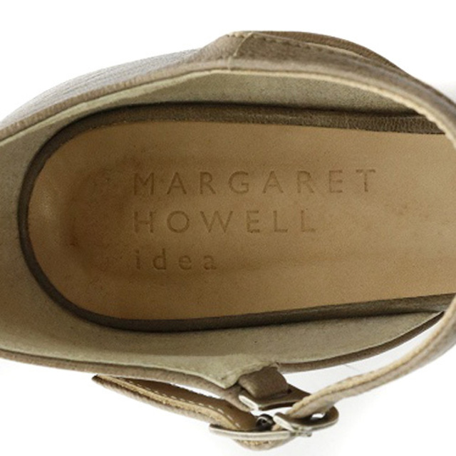 MARGARET HOWELL(マーガレットハウエル)のマーガレットハウエル サンダル レザー ウェッジソール 23cm 茶色 レディースの靴/シューズ(サンダル)の商品写真