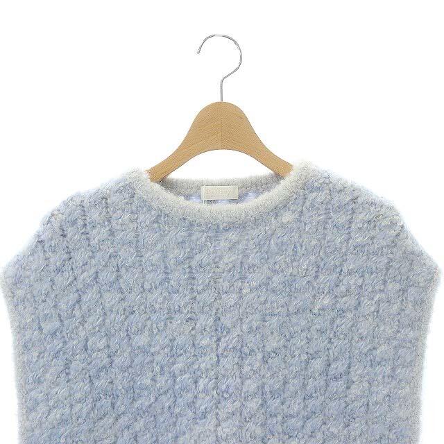 ボールジー トゥモローランド 21AW モヘヤカール クルーネックベスト ニット - 3