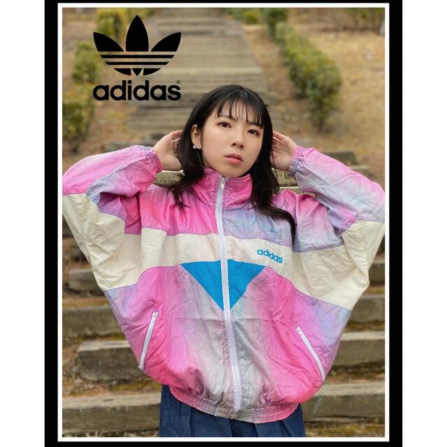 【A\u0026J】 adidas ナイロンジャケット　レインコート　90s