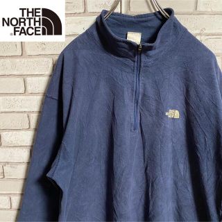 ザノースフェイス(THE NORTH FACE)の90s 古着 ノースフェイス ハーフジップ 刺繍ロゴ フリース ビッグシルエット(ジャージ)