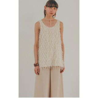 クラネ(CLANE)のW FACE CROSS FRINGE TOPS(シャツ/ブラウス(半袖/袖なし))