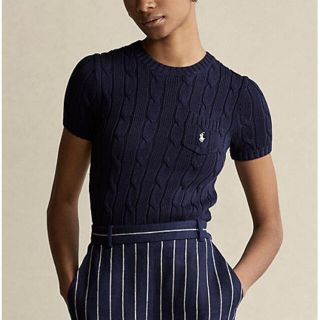 ポロラルフローレン(POLO RALPH LAUREN)の完売　新品未使用タグ　ポロラルフローレン　ケーブルニットショートスリーブセーター(ニット/セーター)