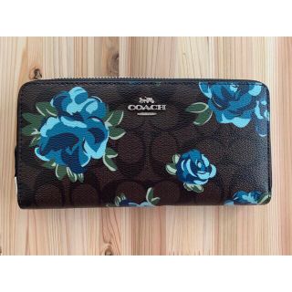 コーチ(COACH) フローラル 財布(レディース)（ブルー・ネイビー/青色系