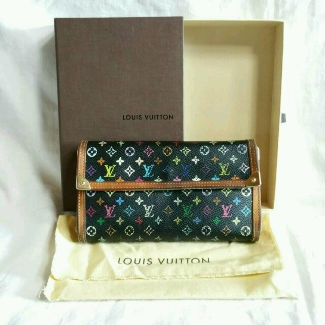 LOUIS VUITTON(ルイヴィトン)のLOUIS VUITTON マルチカラー ポルトトレゾール 長財布 レディースのファッション小物(財布)の商品写真