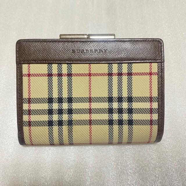 バーバリー 二つ折り 財布 ノバチェック がま口 クラシック 9261円引き