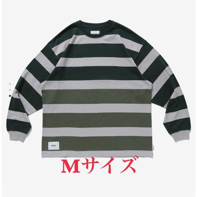 wtaps lane ls tee 22ss ボーダー グリーン Mサイズ